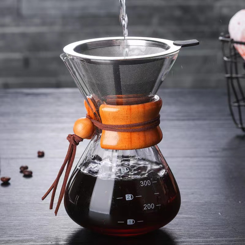 Håndbrygget glas kaffekande 1