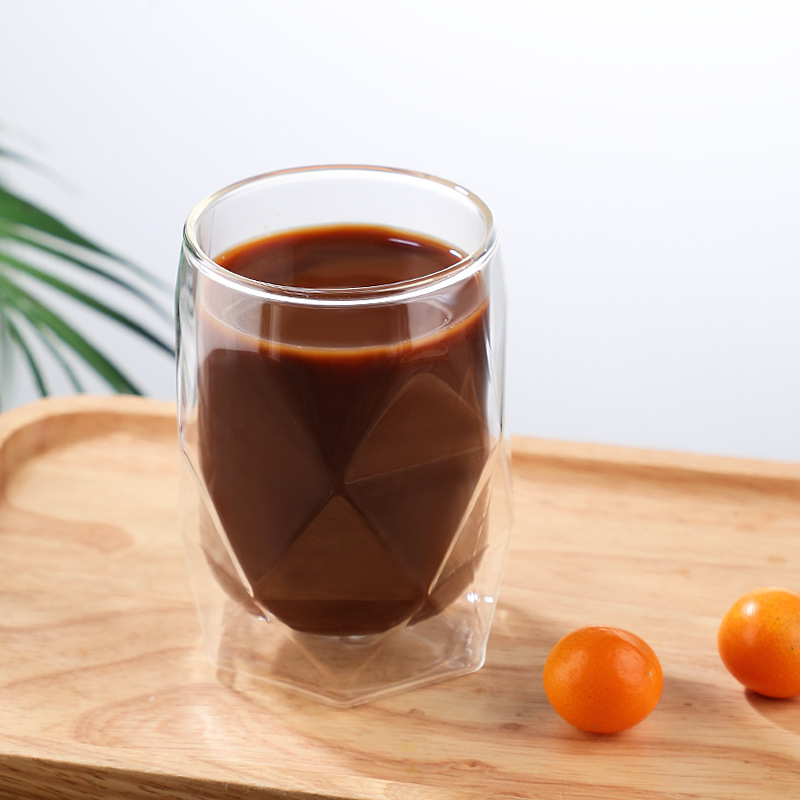 Enkel varmebestandig dobbeltvægget isoleret glaskop