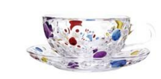 Enkel stil high-end polka dot stribet kaffekop